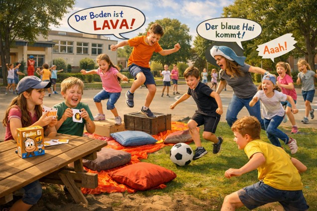 Spielenachmittag der Klassen 2c und 7b Bild